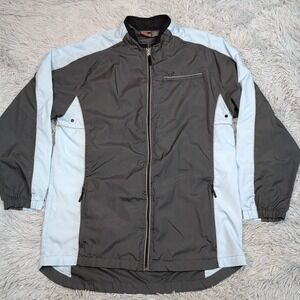 Prospirit Jacket Mens S Gray Windbreaker Zip Up Pockets Activewear Gorpcore